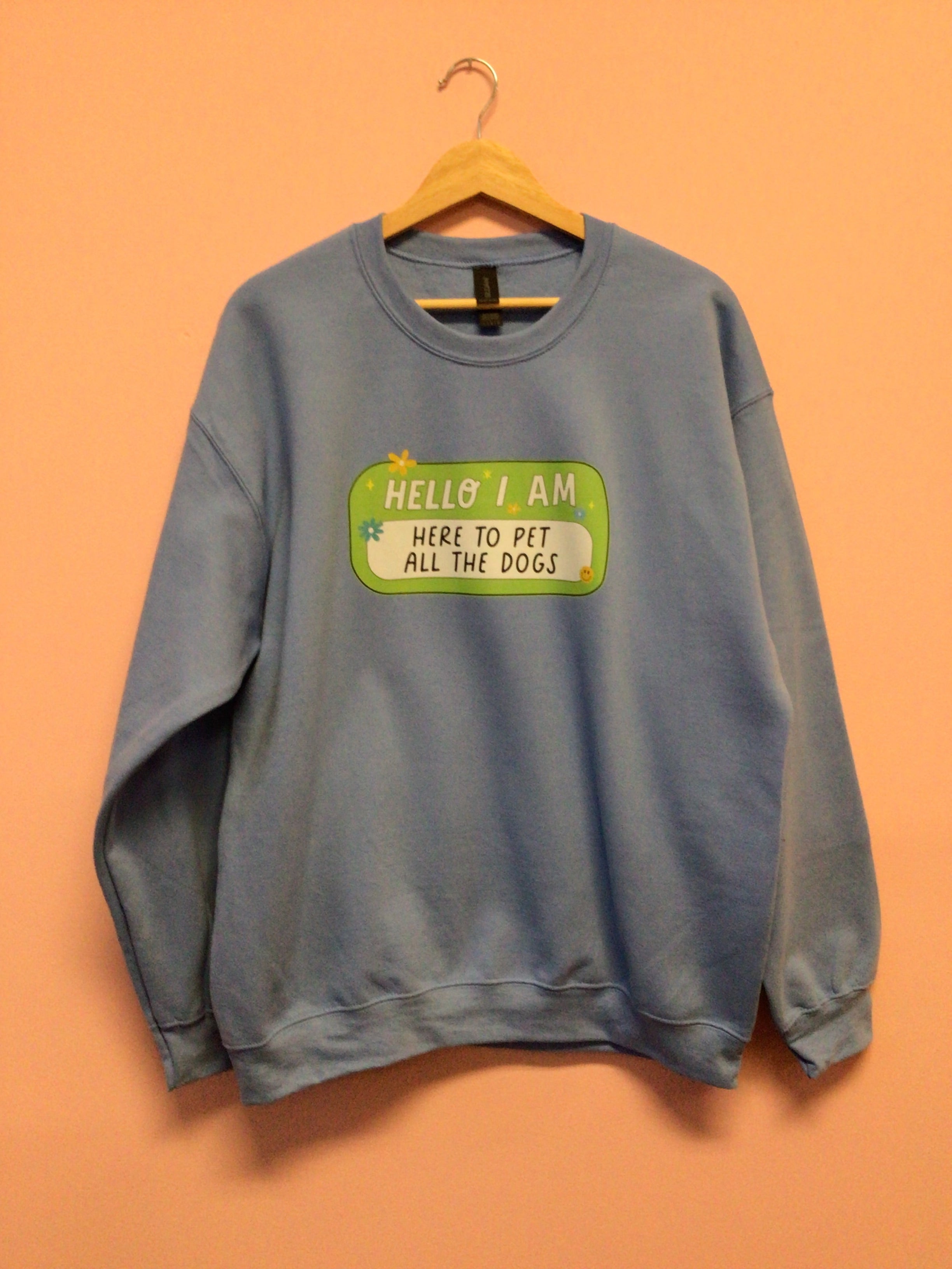 “Here to Pet All the Dogs” Shirt and Crewneck